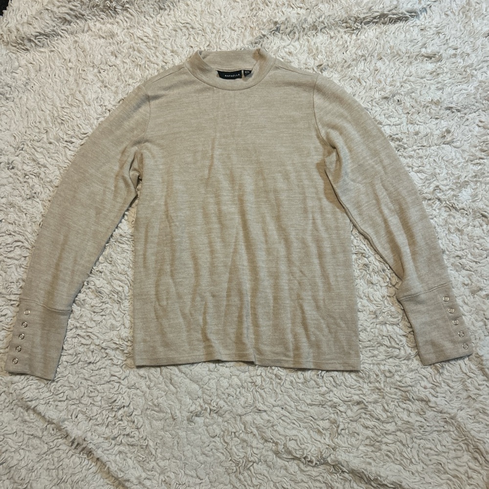 Rafaella Beige Long Sleeve Top